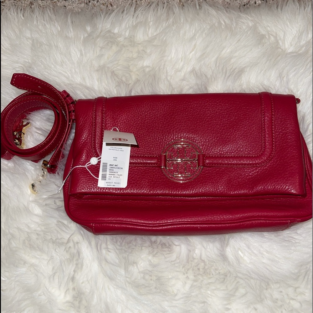 Tory Burch Amanda fold over crossbody bag.